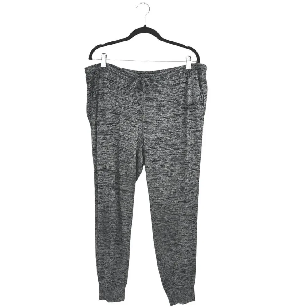 GAP Women's Heather Gray Tapered High Waist Drawstring Trousers Jogger Pants L